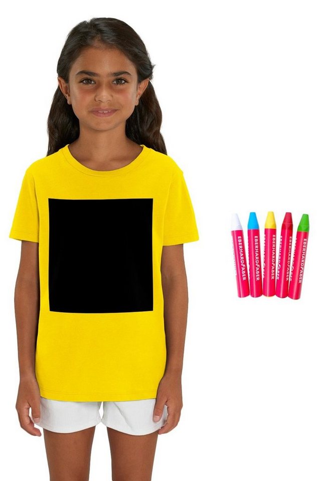 Hilltop Print-Shirt Hochwertiges Kinder T-Shirt zum bemalen, Blackboard-T-Shirt von Hilltop