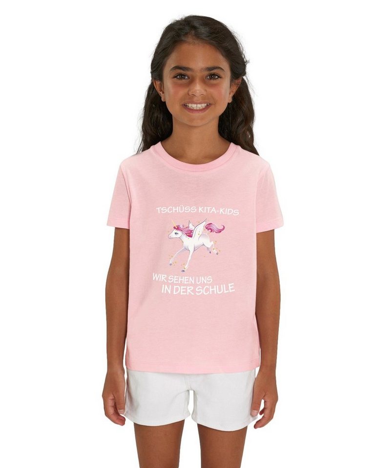 Hilltop Print-Shirt Hochwertiges Kinder Mädchen T-Shirt aus Bio Baumwolle Einhorn Motiv von Hilltop