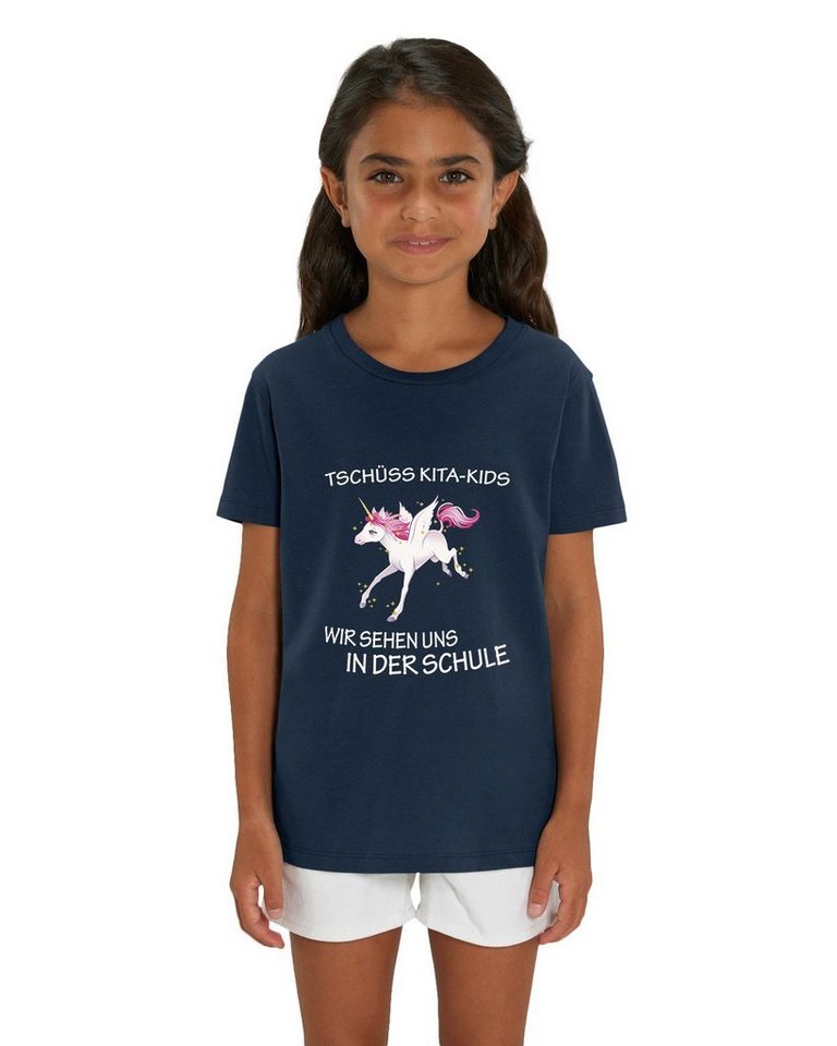 Hilltop Print-Shirt Hochwertiges Kinder Mädchen T-Shirt aus Bio Baumwolle Einhorn Motiv von Hilltop