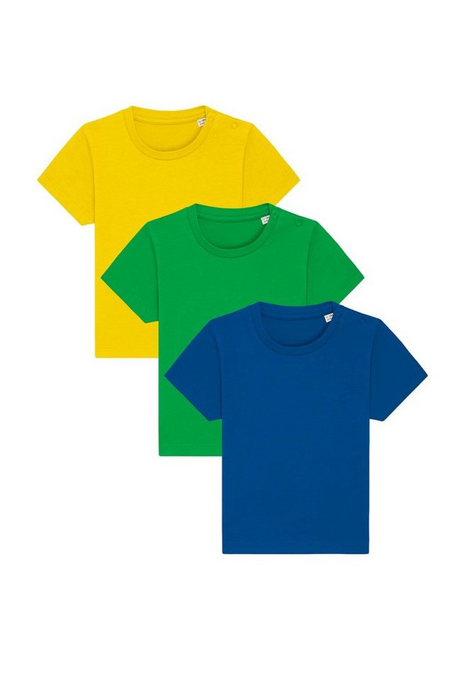 Hilltop T-Shirt 3er Set T-Shirt mit Druckknöpfe für Baby und Kleinkind von Hilltop