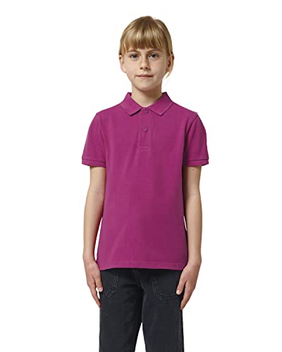 Hochwertiges Kinder Poloshirt aus 100% Bio-Baumwolle für Mädchen und Jungen. Eignet sich hervorragend zum bedrucken. (z.B.: mit Transfer-Folien/Textilfolien), Size:134/146, Color:Orchid Flower von Hilltop