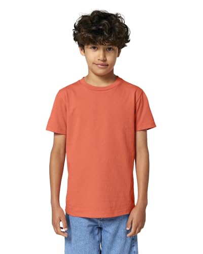 Hochwertiges Kinder T-Shirt aus 100% Bio-Baumwolle für Mädchen und Jungen. Eignet Sich hervorragend zum Bedrucken. (z.B.: mit Transfer-Folien/Textilfolien), Size:122/128, Color:Fiesta von Hilltop