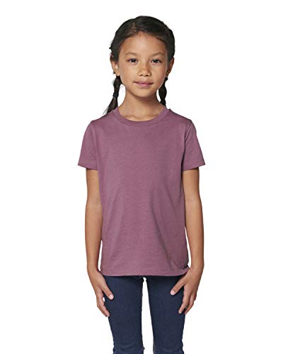 Hochwertiges Kinder T-Shirt aus 100% Bio-Baumwolle für Mädchen und Jungen. Eignet sich hervorragend zum bedrucken. (z.B.: mit Transfer-folien/Textilfolien), Size:110/116, Color:Mauve von Hilltop