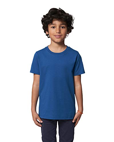 Hochwertiges Kinder T-Shirt aus 100% Bio-Baumwolle für Mädchen und Jungen. Eignet sich hervorragend zum bedrucken. (z.B.: mit Transfer-folien/Textilfolien), Size:98/104, Color:Majorelle Blue von Hilltop