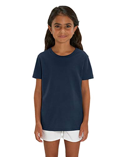 Hochwertiges Kinder T-Shirt aus 100% Bio-Baumwolle für Mädchen und Jungen. Eignet sich hervorragend zum bedrucken. (z.B.: mit Transfer-folien/Textilfolien), Size:152/164, Color:French Navy von Hilltop
