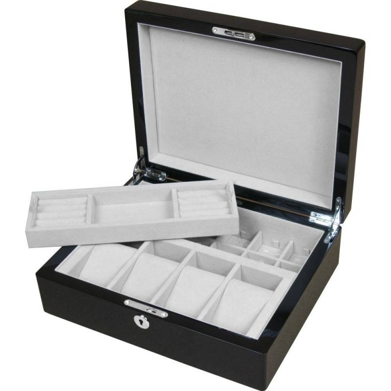 Hillwood Klavierschwarze Herren Stummer Diener Mit Schloss | Bk125V von HillwoodUK