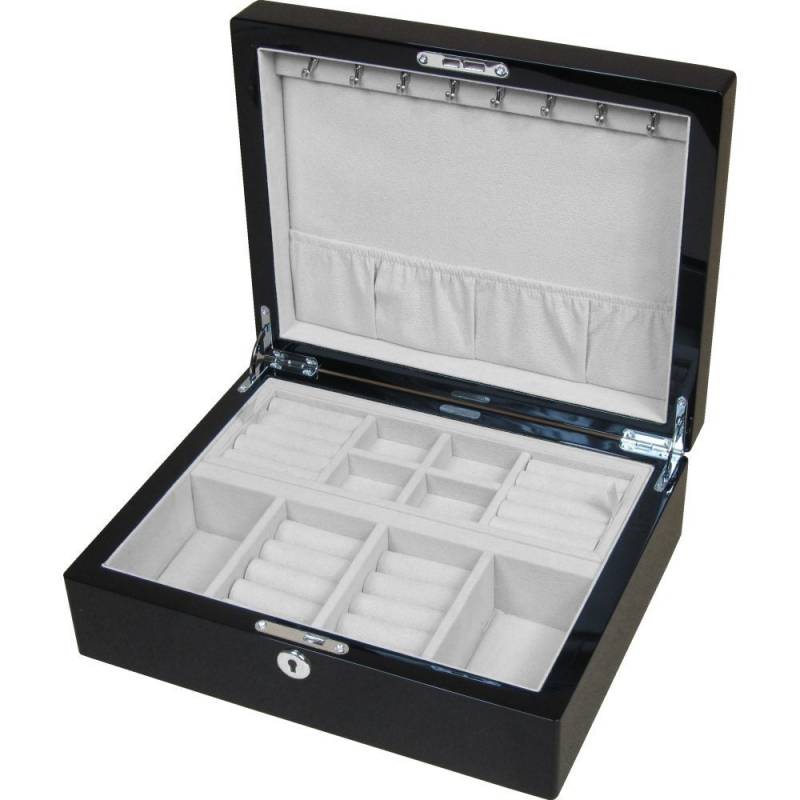 Hillwood Schmuckkästchen Klavier Schwarz Mit Fach | Bk125J von HillwoodUK