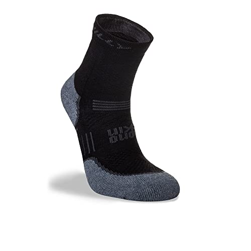 Hilly Uni Supreme-Anklet-Max Cushioning Laufsocken, Schwarz/Grau meliert, M von Hilly