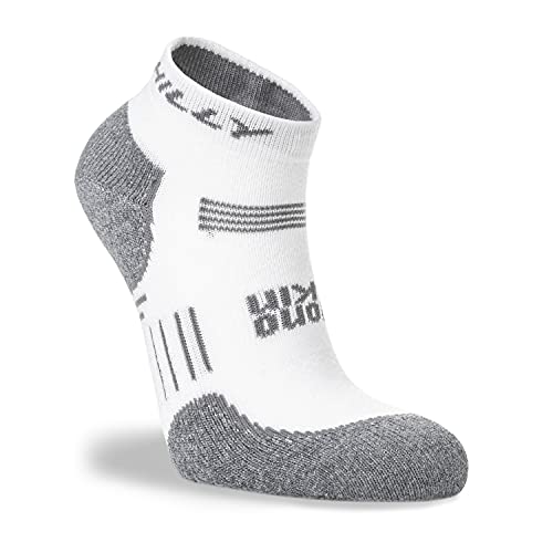 Hilly Unisex Supreme – Quarter – maximale Dämpfung Laufsocke, Weiß/Grau meliert, M von Hilly