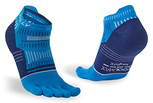 Hilly Unisex Toes-Socklet-Min Cushioning Laufsocken, ElecBl/MidBl/Weiß, L von Hilly