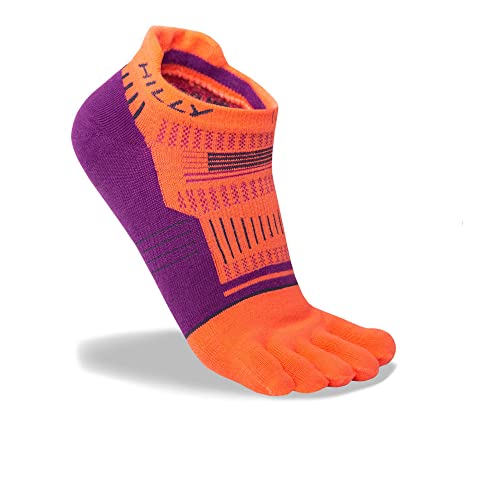 Hilly Unisex Toes-Socklet-Min Cushioning Laufsocken, HotCrl/GrapeJce/Char, S von Hilly