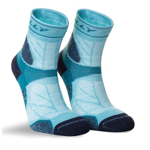 Hilly Unisex Trail – Fußkettchen – maximale Dämpfung Laufsocke, Pfefferminz/Blaugrün, S von Hilly