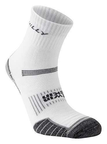 Hilly Unisex Twin Skin – Fußkettchen – minimale Polsterung Laufsocke, Weiß/Grau meliert, XL von Hilly