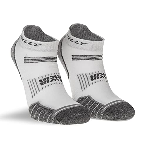 Hilly Unisex Twin Skin-Socklet-Min Cushioning Laufsocke, Weiß/Grau meliert, M von Hilly