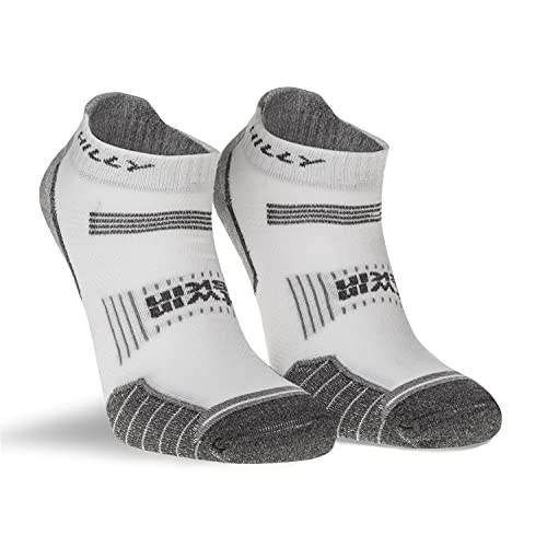 Hilly Unisex Twin Skin-Socklet-Min Cushioning Laufsocke, Weiß/Grau meliert, S von Hilly