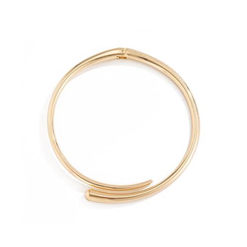 Hilufiet Chunky Gold Silber Tropfenform Choker Halskette Edelstahl Vergoldet Offene Manschette Statement Halskette für Frauen, Kein Edelstein von Hilufiet