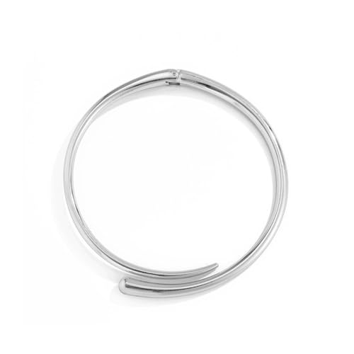 Hilufiet Chunky Gold Silber Tropfenform Choker Halskette Edelstahl Vergoldet Offene Manschette Statement Halskette für Frauen, Kein Edelstein von Hilufiet