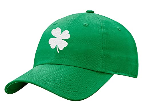 HilyBony St. Patrick's Day Baseballkappe für Damen und Herren, Kleeblatt, irisches Grün, 4 Blätter, Unisex, verstellbare Trainingsmütze, grün, M von HilyBony