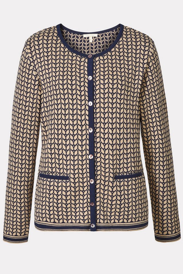 Himalaya Clothing Cardigan Damen mit feinem Blattdesign - Cardigan aus hochwertiger Bio-Baumwolle Weiche Baumwolljacke mit hohem Tragekomfort von Himalaya Clothing