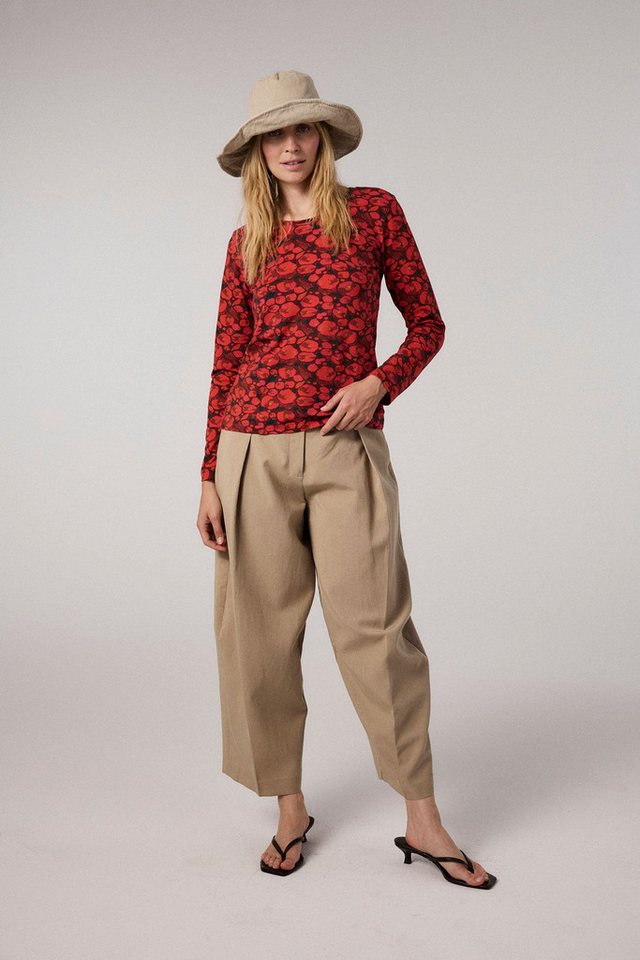 Himalaya Clothing Langarmshirt Damen Oberteil mit floralem Allover-Print - Langarmshirt aus Viskose Weiches Longsleeve in fließender Qualität von Himalaya Clothing