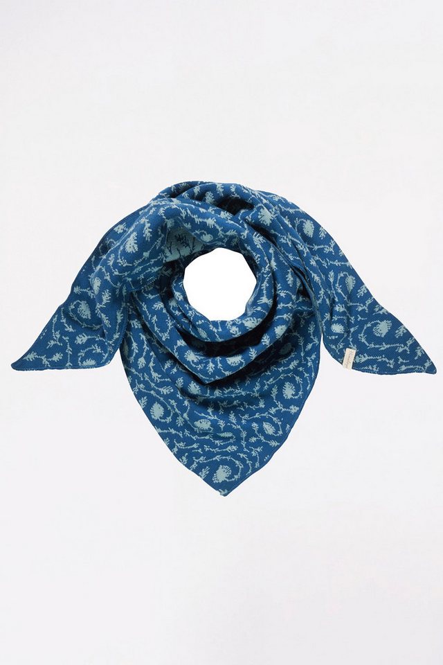 Himalaya Clothing Schal Wärmender Damen Dreiecksschal aus Bio-Baumwolle im Jacquard-Strick, Edles Halstuch angenehm weich mit Rankelmuster von Himalaya Clothing