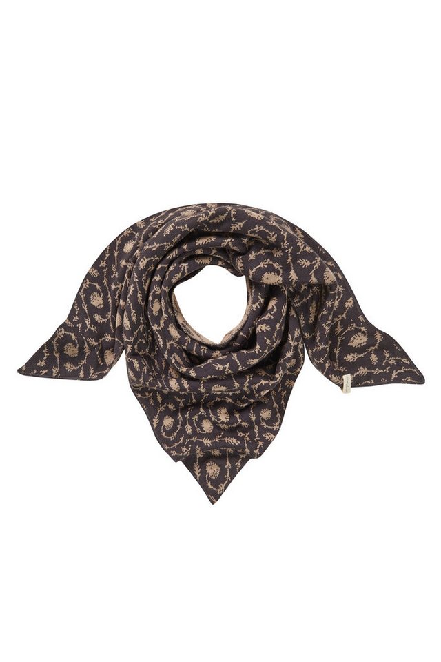 Himalaya Clothing Schal Wärmender Damen Dreiecksschal aus Bio-Baumwolle im Jacquard-Strick, Edles Halstuch angenehm weich mit Rankelmuster von Himalaya Clothing