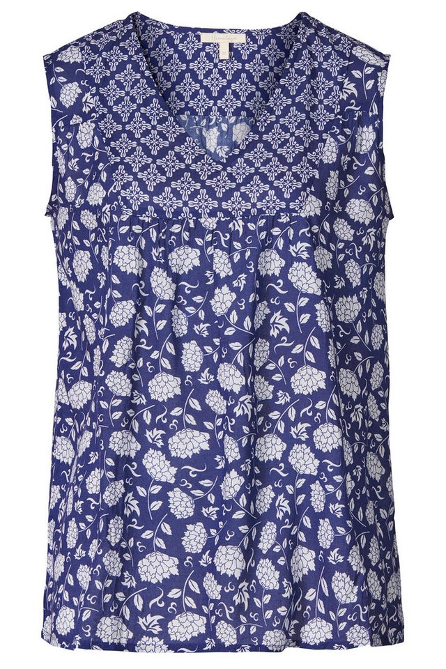 Himalaya Clothing Shirttop Ärmelloses Shirt Damen floral mit V-Ausschnitt aus Modal-Viskose Sommerliches Damen Oberteil mit hohem Tragekomfort von Himalaya Clothing