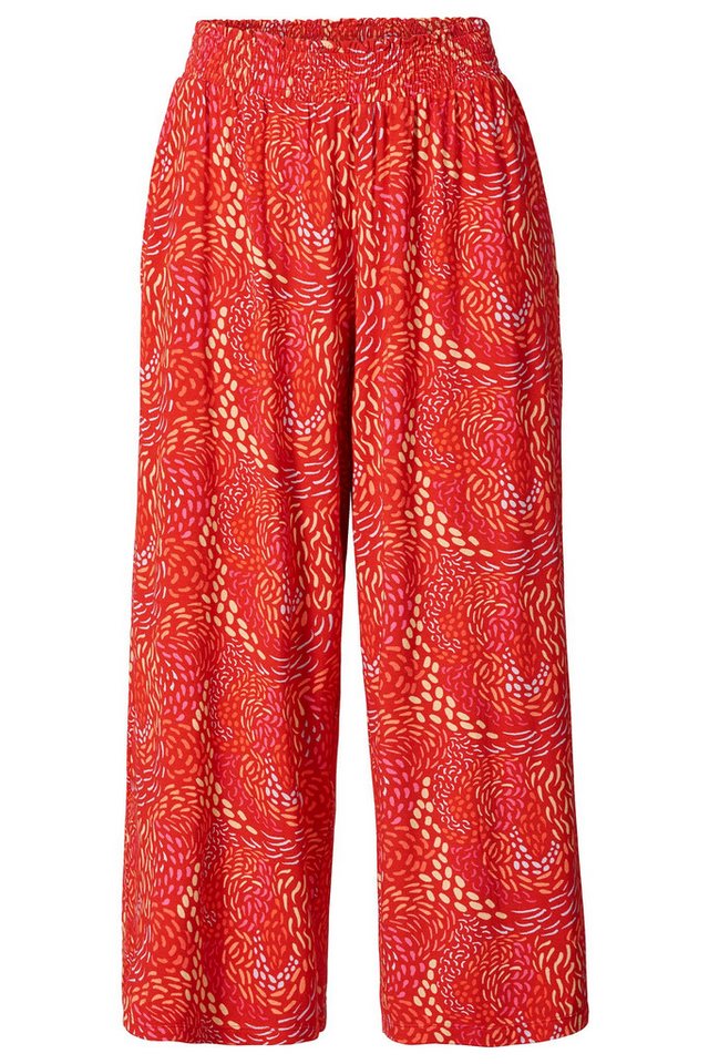 Himalaya Clothing Stoffhose Culotte Damen mit lebhaftem grafischen Muster - Sommerhose aus Viskose Bequeme und weite Damenhose mit elastischem Bund von Himalaya Clothing