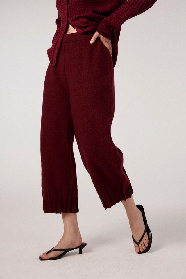 Himalaya Clothing Stoffhose Walkhose aus Merinowolle mit Komfortbund - bordeaux / XS von Himalaya Clothing