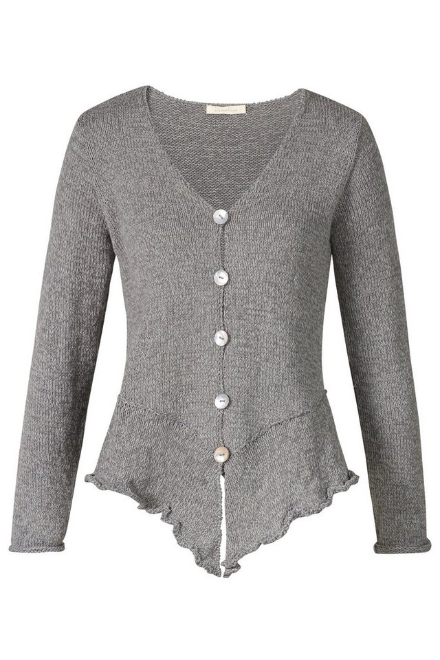 Himalaya Clothing Strickjacke Handgefertigte Strickjacke Damen aus hochwertiger Wolle-Seide-Mischung Weicher Cardigan Wolljacke mit hohem Tragekomfort von Himalaya Clothing