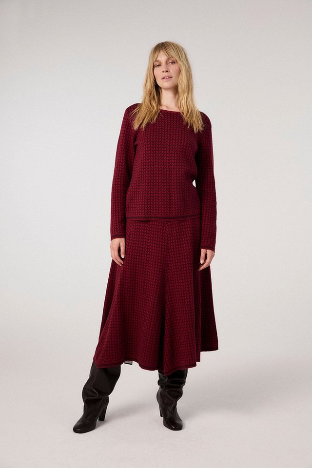 Himalaya Clothing Strickpullover Pullover Damen mit Blattdesign - Strickpullover aus Bio-Baumwolle Weicher Jacquardpullover mit hohem Tragekomfort von Himalaya Clothing