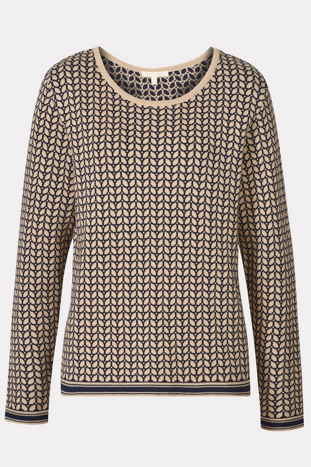 Himalaya Clothing Strickpullover Pullover Damen mit Blattdesign - Strickpullover aus Bio-Baumwolle Weicher Jacquardpullover mit hohem Tragekomfort von Himalaya Clothing