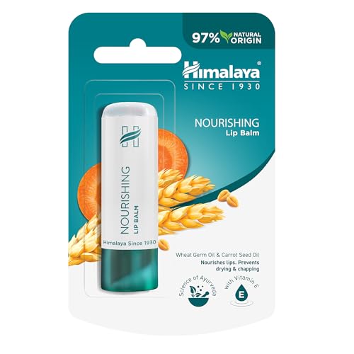 Himalaya Lip Balm with Wheatgerm Oil & Carrot Seed Oil Repairs Dry and Chapped Lips, Enhances Lip Color, Contains Essential Nourishment of Vitamin E Gives Long-Lasting Moisturization - 4.5g von Himalaya