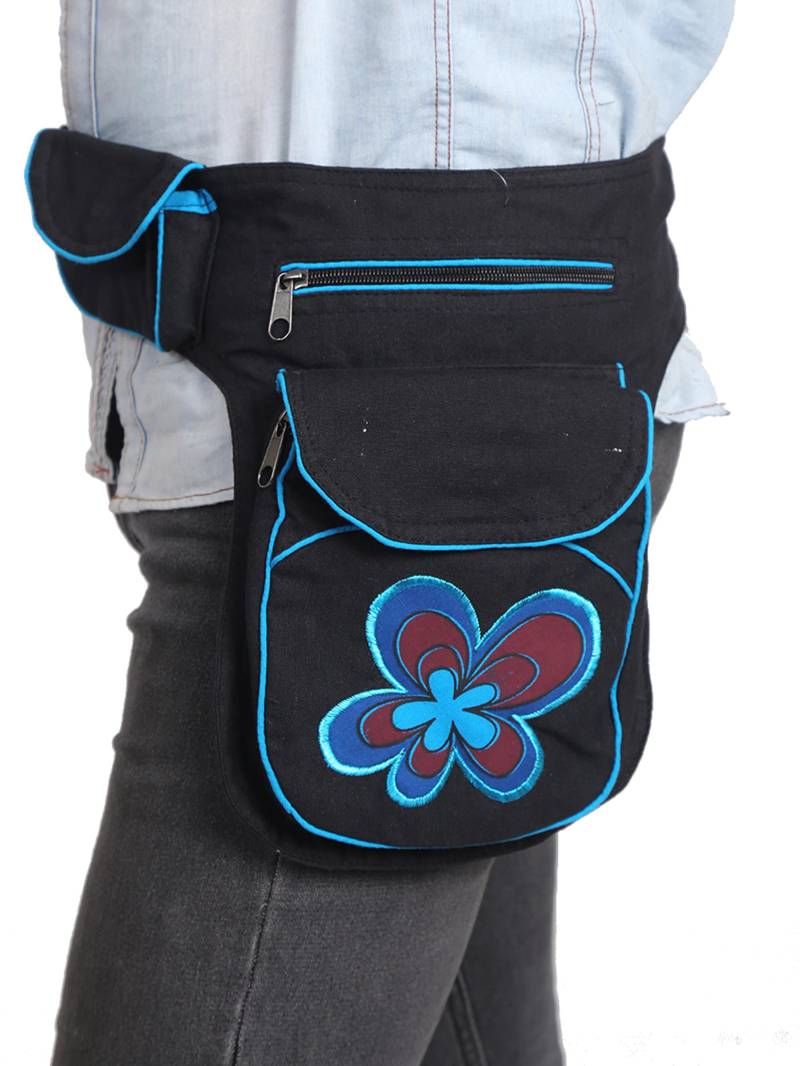 Baumwolle Festival Gürteltasche Handgefertigt Bestickt Hip Pack von HimalayaHandmadeLLC