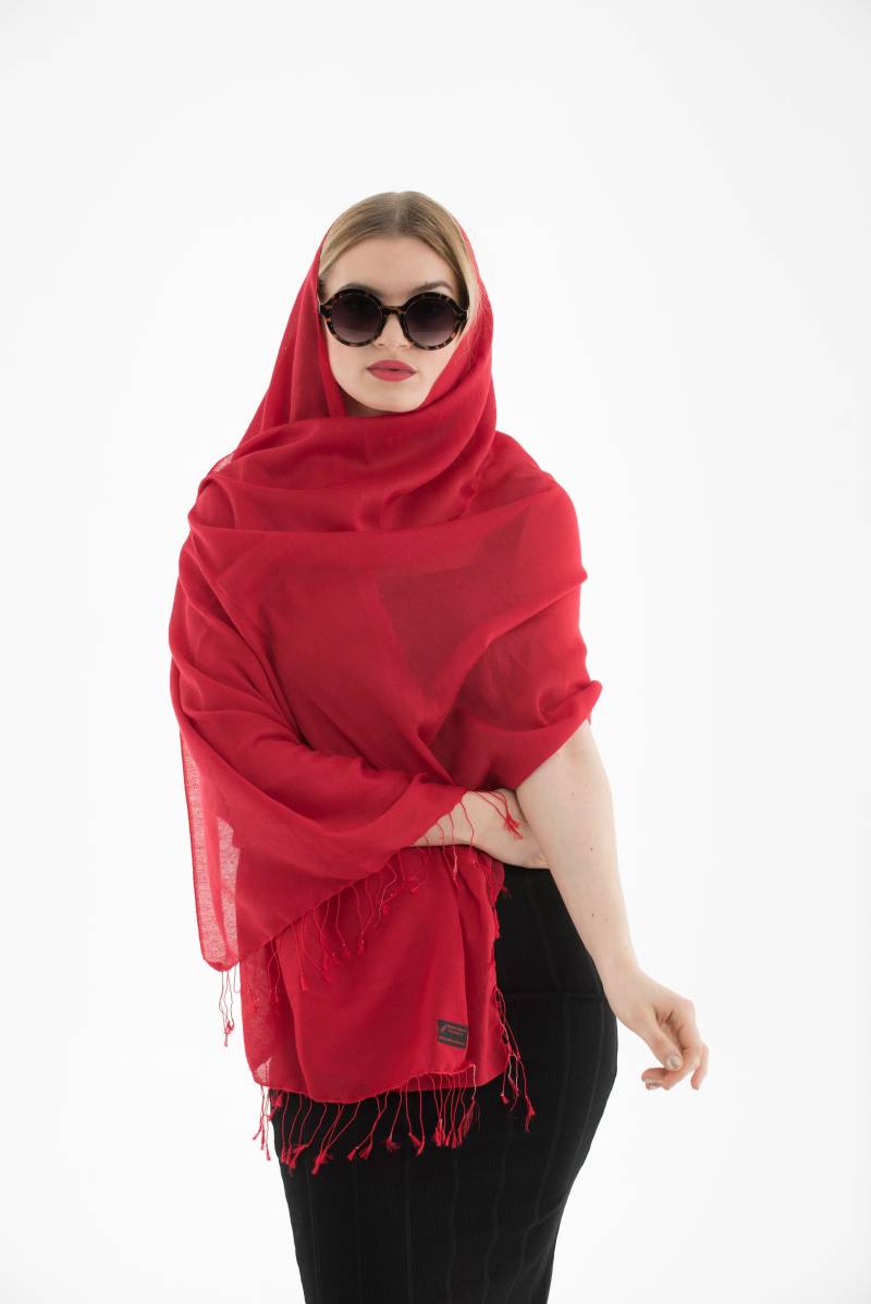 Brautjungfer Geschenke Rote Seide Pashmina/Schal Hochzeitsgeschenk Geschenk Für Sie Freeshipping Valentine Feiertagsgeschenke Handgemachtes von Himalayanpearl