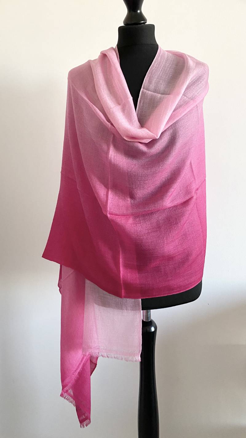 Giftformum/Giftforher Zweifarbiger Rosa Luxuriöser Pashmina Schal/Giftforher von Himalayanpearl