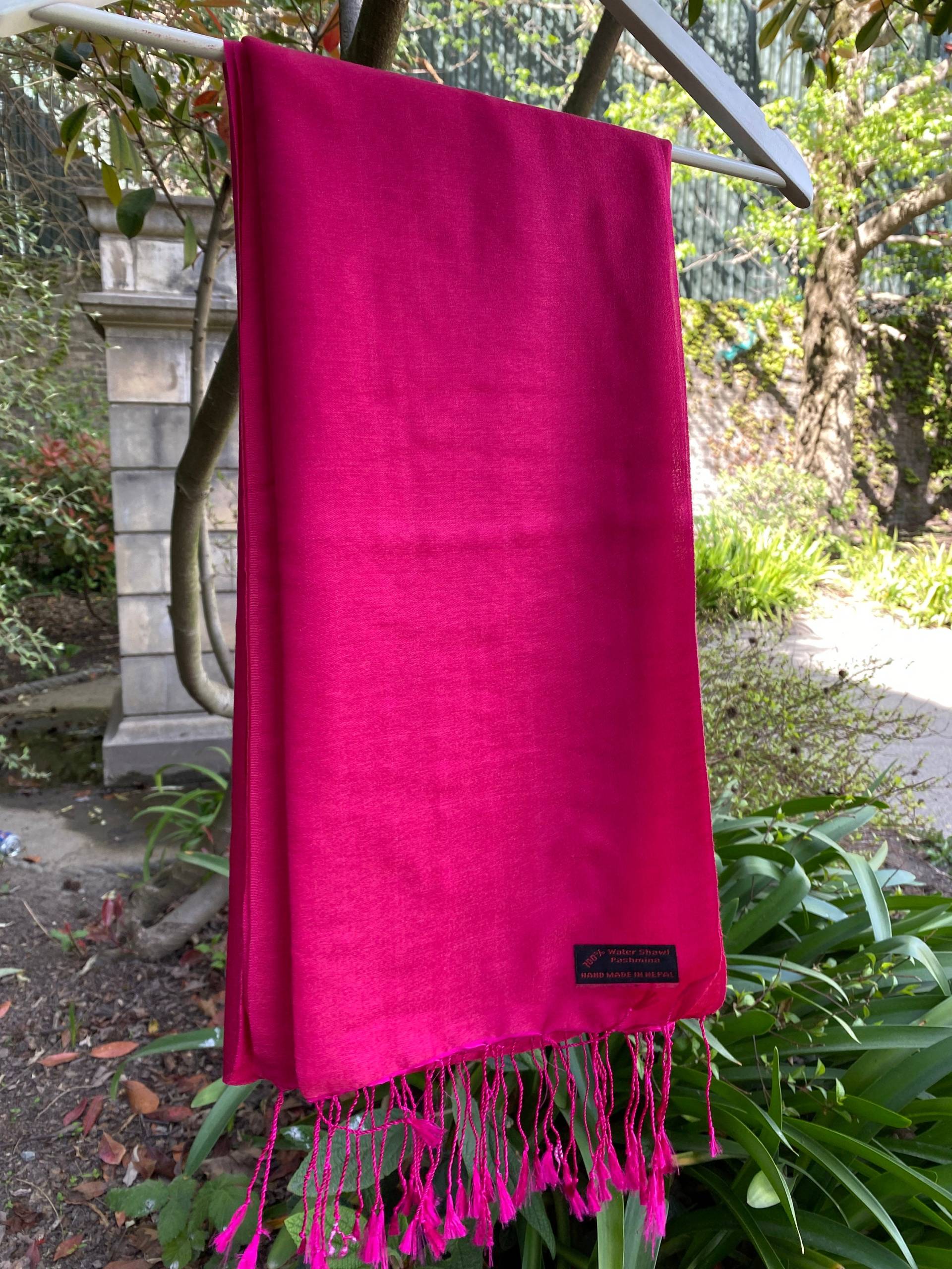 Muttertagsgeschenk Eleganter Pinker Seiden Mix Pashmina/ Geburtstagsgeschenk/Geschenkgeschenk von Himalayanpearl