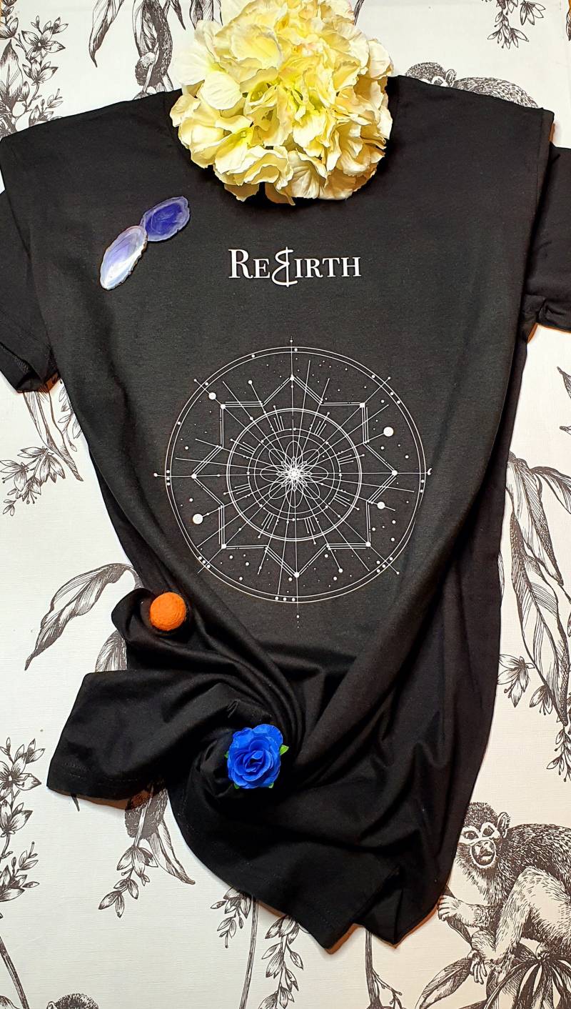 Lichtcodiertes, Fairtrade, Bio-T-Shirt-Kleid - Rebirth/New Earth Spirituelle Kleidung von HimmelBistDu