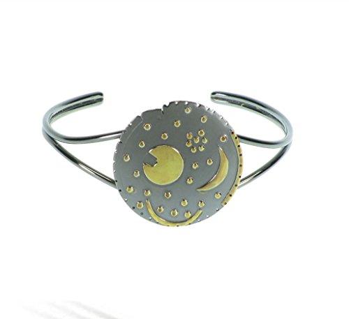 Himmelsscheibe von Nebra, Armreif Armspange 925/- Silber, Sternenschmuck, Scheibe 30mm von Himmelsscheibe von Nebra