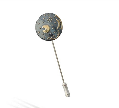 Himmelsscheibe von Nebra, Pin, Krawattennadel, Anstecknadel 925/- Silber, Sternenschmuck, Scheibe 18mm von Himmelsscheibe von Nebra