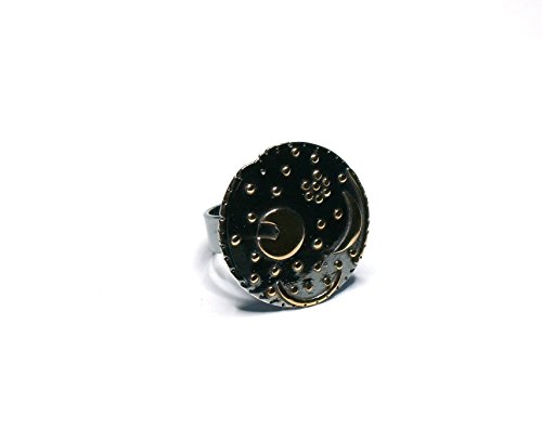 Himmelsscheibe von Nebra, Ring mit Scheibe Ø25mm 925/- Silber, Sternenschmuck von Himmelsscheibe von Nebra