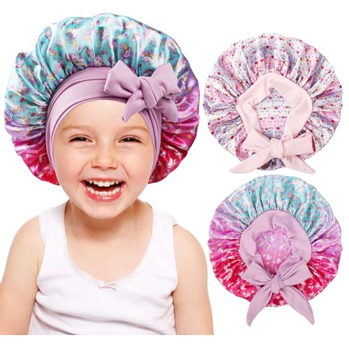 2 Stück Kinder Seidenhaube, Duschhaube für Kinder, Duschhaube für Kleinkinder 2 Stück Kinder Seidenhaube, Duschhaube für Kinder, Duschhaube für Kleinkinder von Himoswis