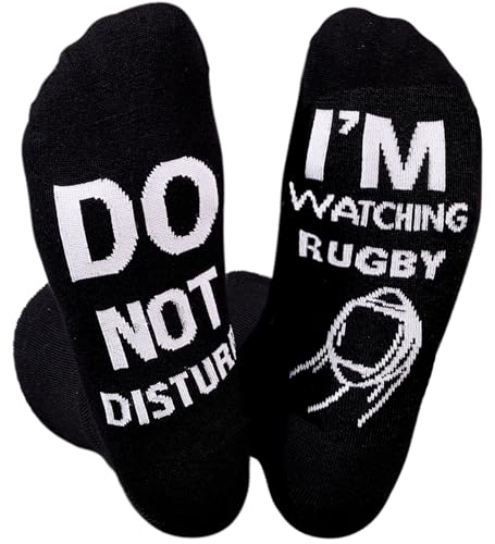 Himozoo Lustige Socken mit Aufschrift Do Not Disturb I'm Watching Football oder Rugby, für Damen und Herren, Rugby, Fußballliebhaber, Geschenke von Himozoo