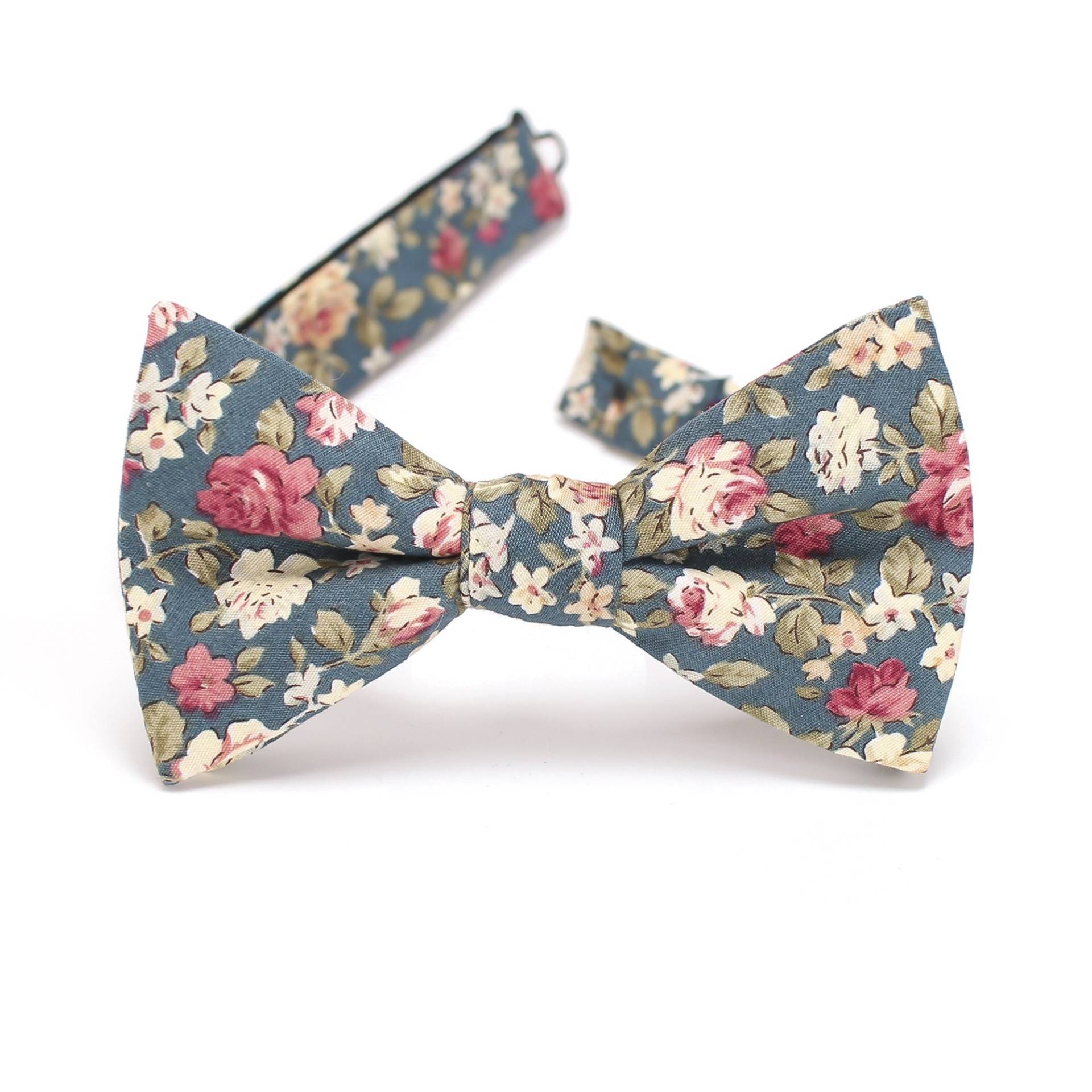 Armee-Grüne Blumenfliege, Vintage Fliege Mit Blumendruck, 6, 5 cm/2, 6 in Vorgebundene Baumwollfliegen, Hochzeit Groomsmen-Geschenk Gewickelte von Himrr