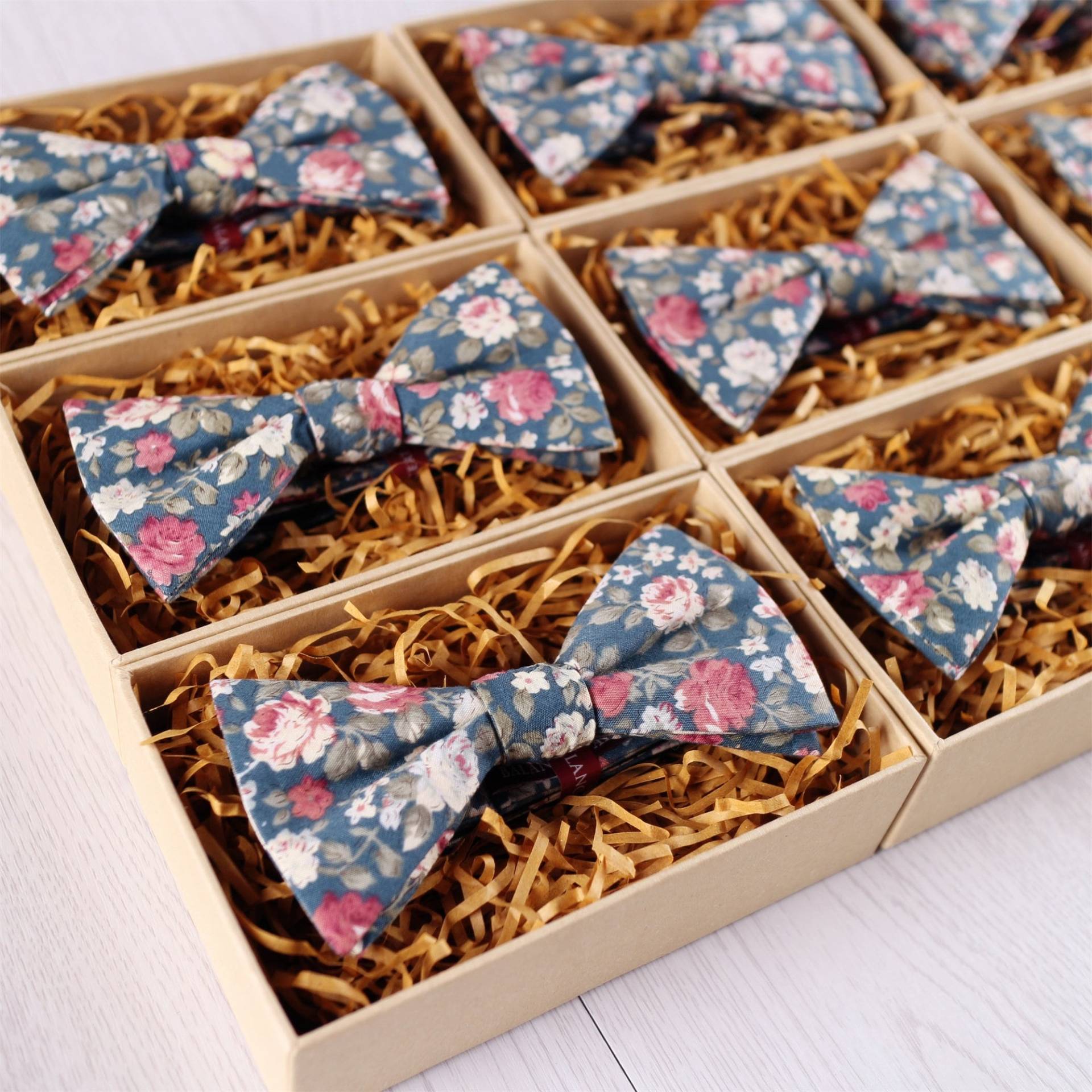 Florale Fliege Sets, Kombination Grüne Fliege, Hochzeit Fliegen, Geschenk 6 Set.designer Krawatten, Groomsmen Fliegen von Himrr