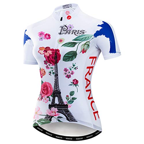 Damen-Fahrradtrikot, schnell trocknend, reflektierend, atmungsaktiv, S-2XL, Frankreich2, Groß von HimyBB