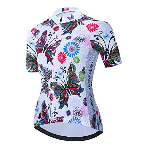 Damen Fahrradtrikot Pro Team MTB Fahrrad Shirt Top Sommer Jugendliche Fahrradbekleidung, 12, L von HimyBB