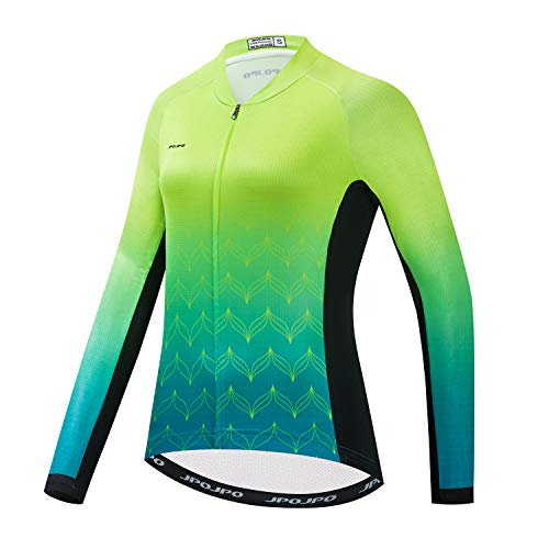 Damen Radfahren Jersey Langarm Tops Lady Bike Shirts Fahrrad Jacke mit Taschen von HimyBB