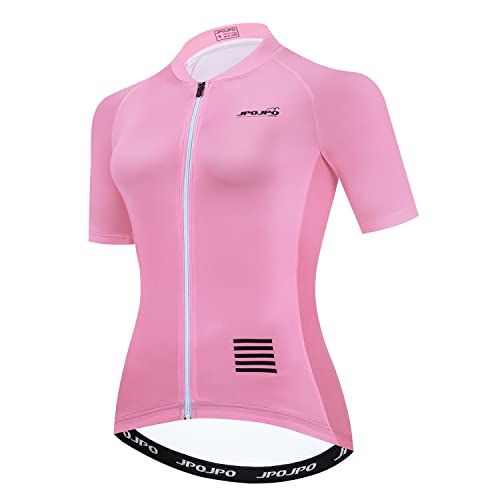 Damen Radtrikot Kurzarm Radtrikot Top Lady Biking Jersey, rose, Klein von HimyBB