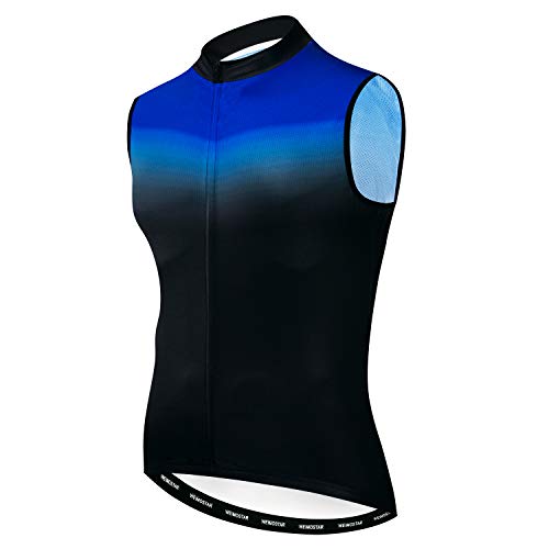 Fahrradweste für Herren, ärmellos, Fahrradtrikot, Blau, XX-Large von HimyBB